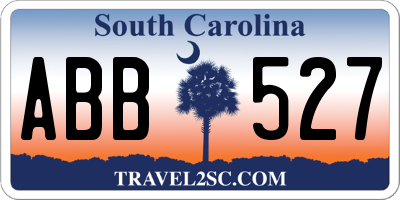 SC license plate ABB527