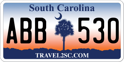 SC license plate ABB530