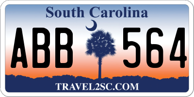 SC license plate ABB564