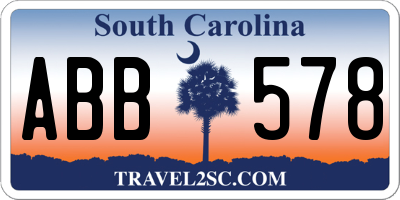 SC license plate ABB578