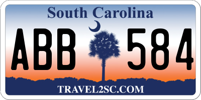 SC license plate ABB584