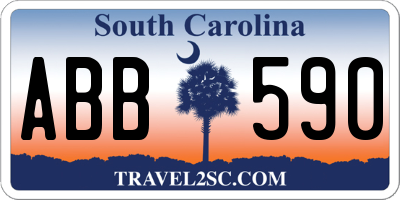 SC license plate ABB590