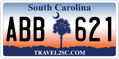 SC license plate ABB621