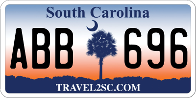 SC license plate ABB696
