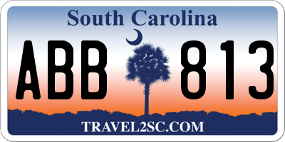 SC license plate ABB813