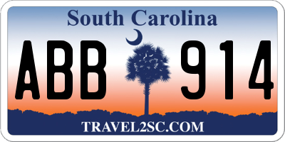 SC license plate ABB914