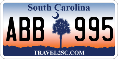 SC license plate ABB995