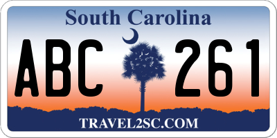 SC license plate ABC261