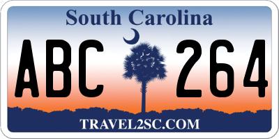 SC license plate ABC264