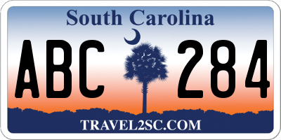 SC license plate ABC284