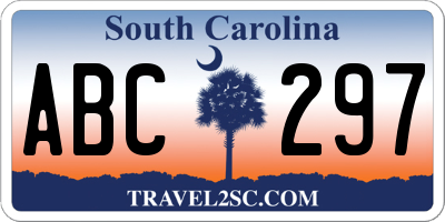 SC license plate ABC297