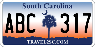SC license plate ABC317