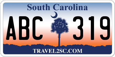 SC license plate ABC319