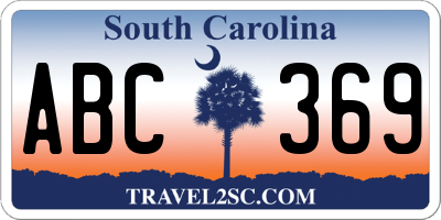 SC license plate ABC369