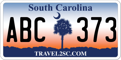 SC license plate ABC373