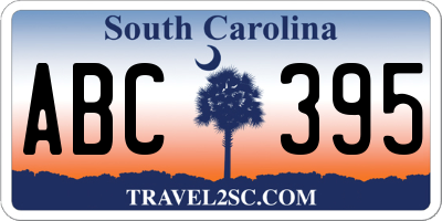 SC license plate ABC395