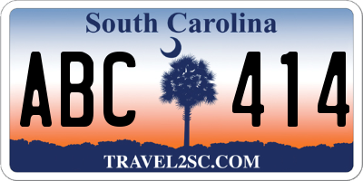 SC license plate ABC414