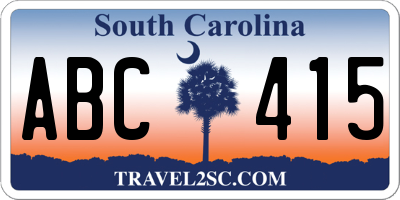 SC license plate ABC415