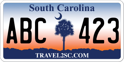 SC license plate ABC423