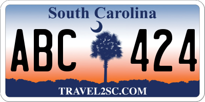 SC license plate ABC424