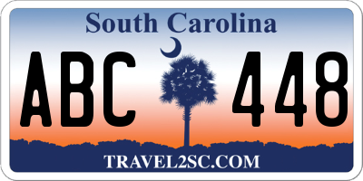 SC license plate ABC448