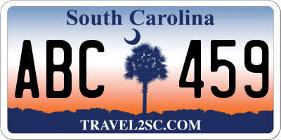 SC license plate ABC459