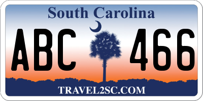 SC license plate ABC466