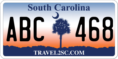 SC license plate ABC468
