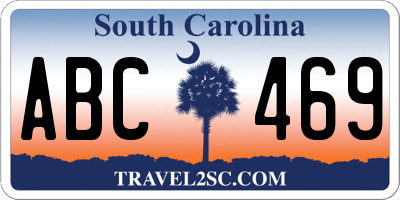 SC license plate ABC469
