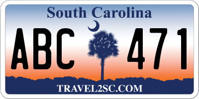 SC license plate ABC471