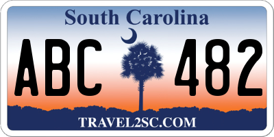 SC license plate ABC482