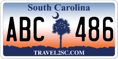 SC license plate ABC486