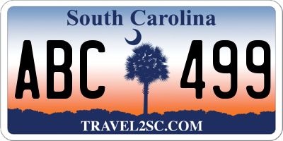 SC license plate ABC499
