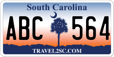 SC license plate ABC564