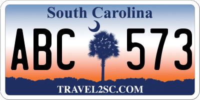 SC license plate ABC573