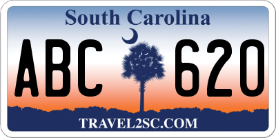 SC license plate ABC620