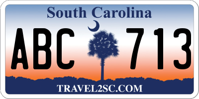 SC license plate ABC713