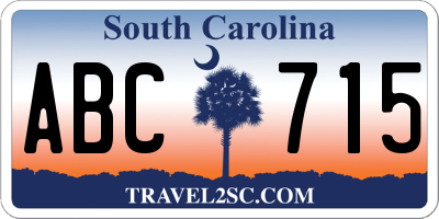 SC license plate ABC715