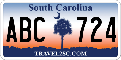 SC license plate ABC724