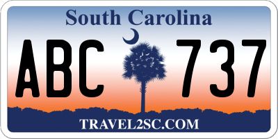 SC license plate ABC737