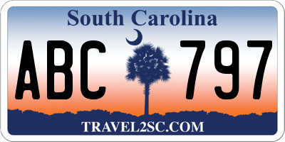 SC license plate ABC797