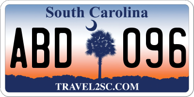 SC license plate ABD096
