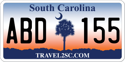 SC license plate ABD155