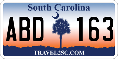SC license plate ABD163