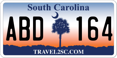 SC license plate ABD164