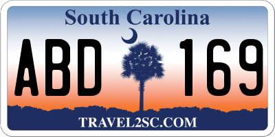 SC license plate ABD169