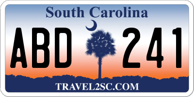 SC license plate ABD241