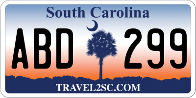 SC license plate ABD299