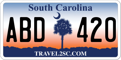 SC license plate ABD420