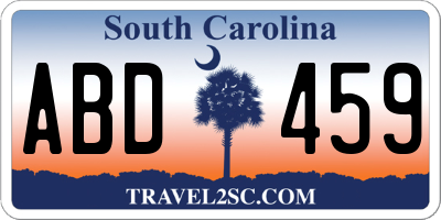 SC license plate ABD459